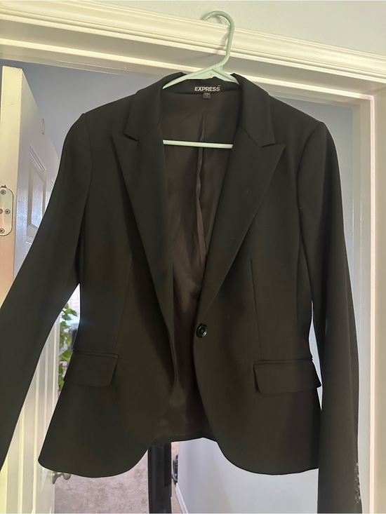 Express Jackets & Blazers - Express Black Women's Blazer with Embroidered Logo